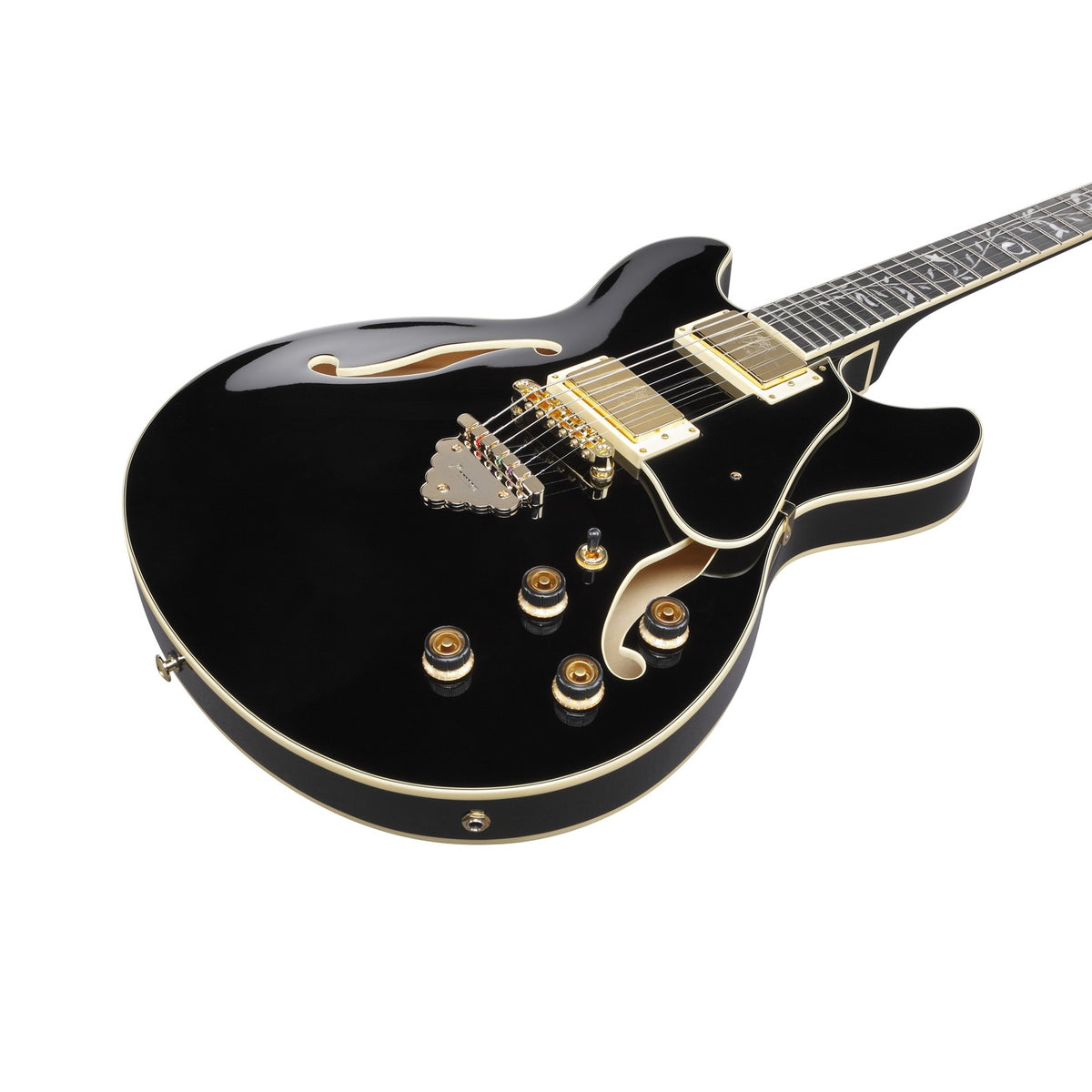 Ibanez Hollow & Semi-Hollow Electric Guitars Black Ibanez AS93SP AS Series 6 String Hollow Bodies Electric Guitar