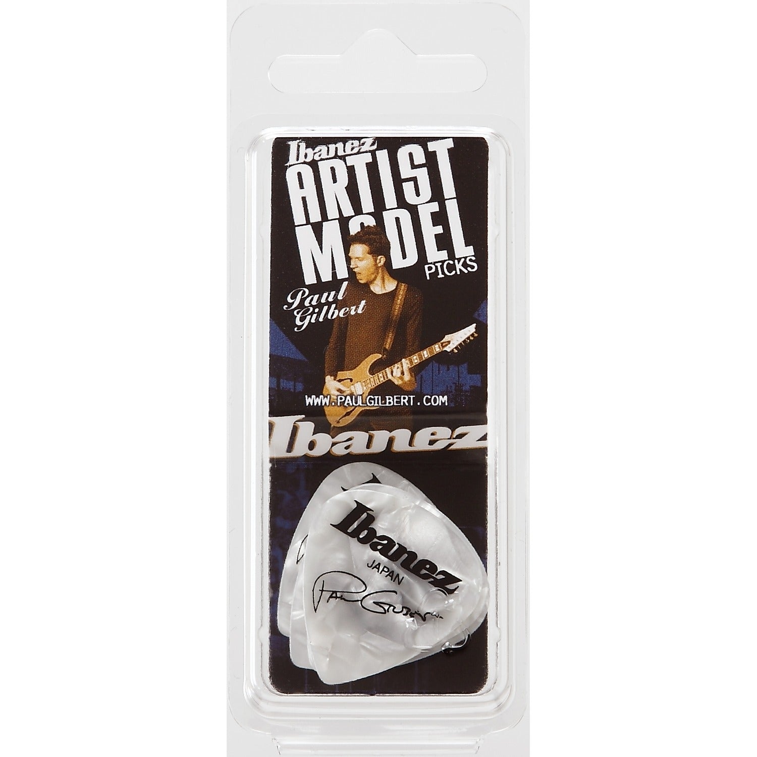 Ibanez Picks Pearl White Ibanez B1000PG Paul Gilbert Guitar Picks - Set of 6