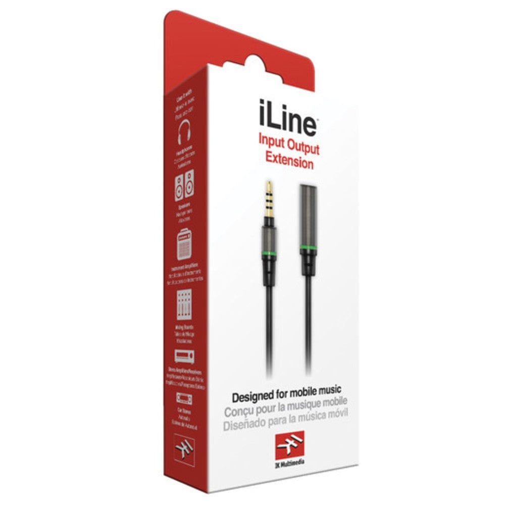IK Multimedia Cables and Connectors IK Multimedia 23.6 Inch Input Output Extension 1/8 Inch Male TRRS to 1/8 Inch Female TRRS Cable