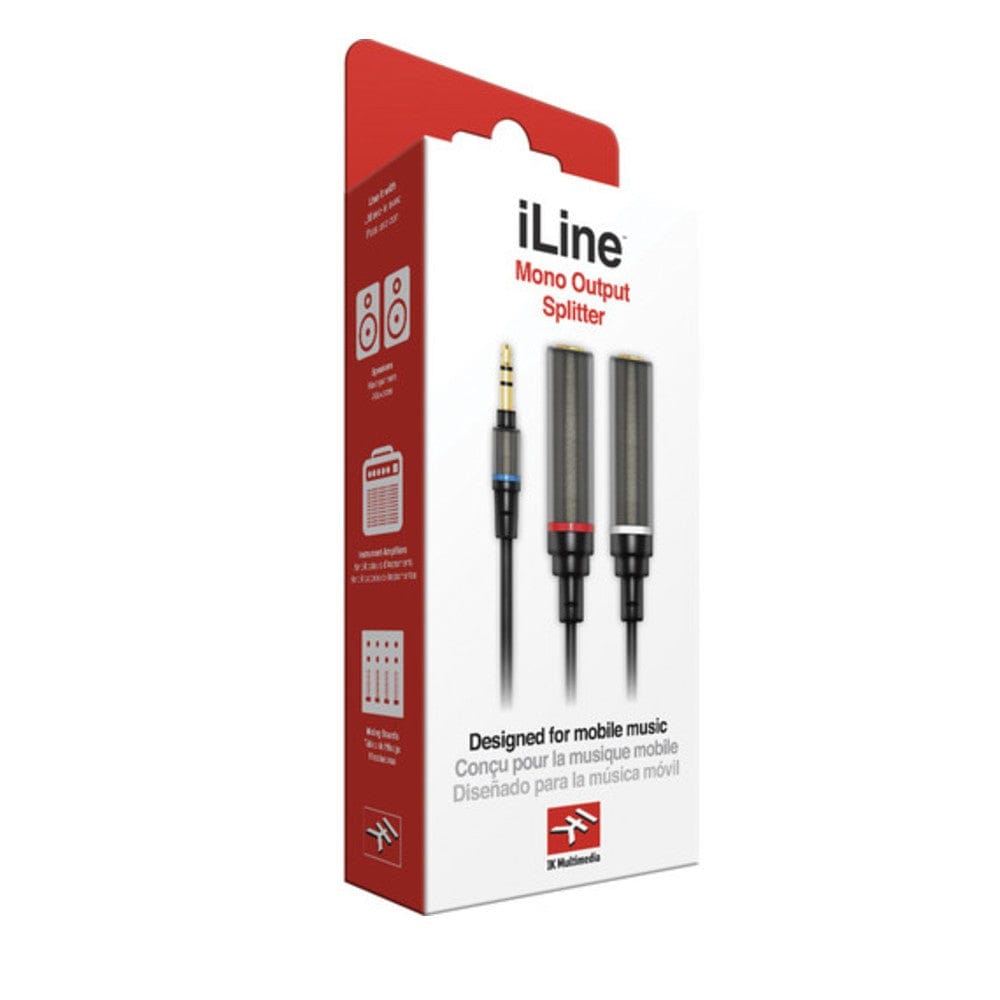 ik multimedia cables and connectors ik multimedia 23.6 inch mono output splitter cable 1/8 inch male jack to 2x 1/4 inch female jacks