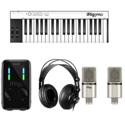 ik multimedia midi keyboards ik multimedia irig pro duo studio suite deluxe - music production bundle