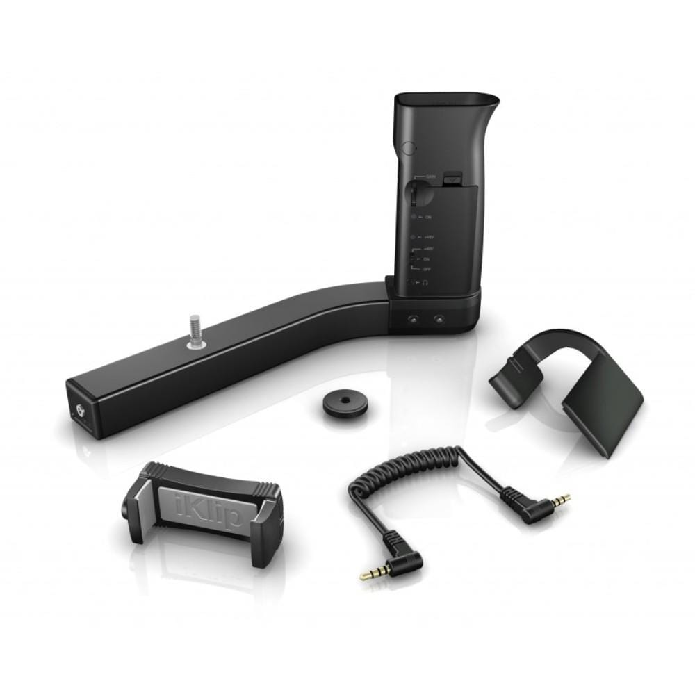 ik multimedia pre amps ik multimedia iklip a/v smartphone grip with integrated mic preamp