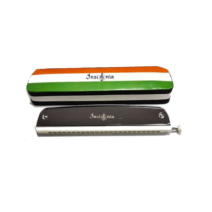 insignia harmonicas insignia smc 24 key c 24 hole chromatic harmonica - black