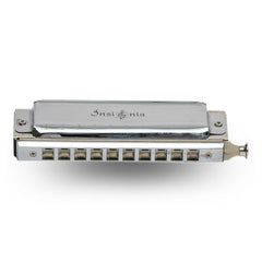 Insignia Harmonicas Insignia SMC 40 10 Hole Chromatic Harmonica - Silver