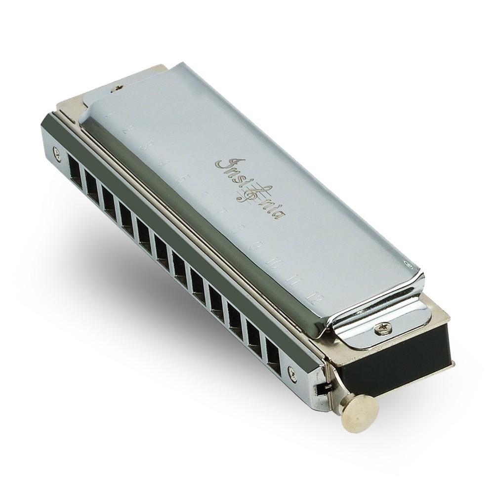 insignia harmonicas insignia smc 48 12 hole chromatic harmonica - silver