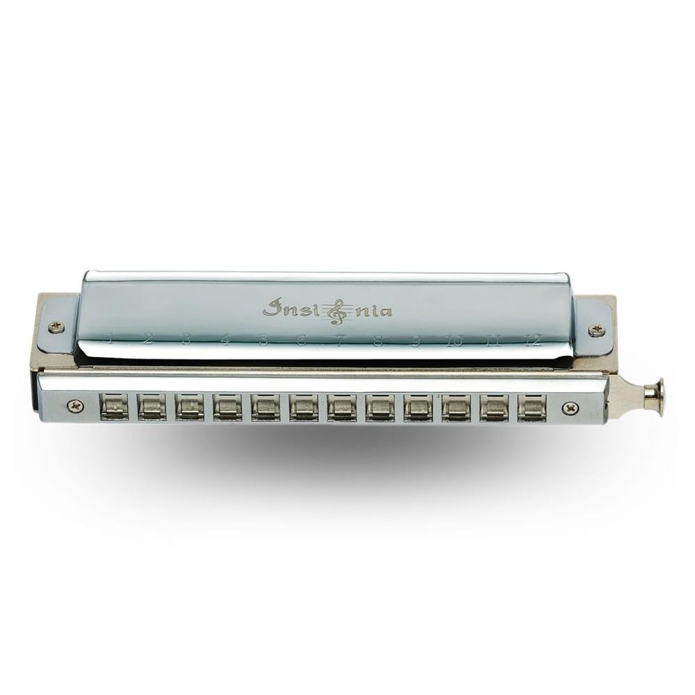 insignia harmonicas insignia smc 48 12 hole chromatic harmonica - silver
