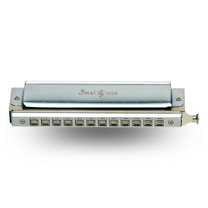 insignia harmonicas insignia smc 48 12 hole chromatic harmonica - silver