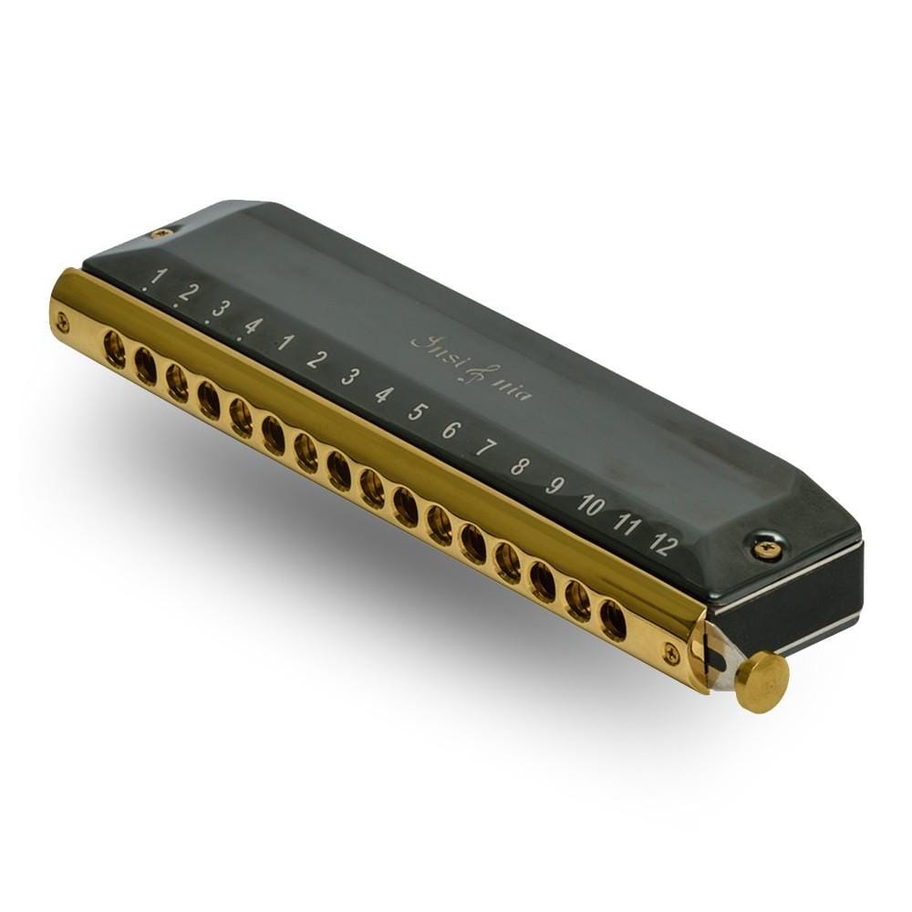 insignia harmonicas insignia smc 64 16 hole chromatic harmonica - black