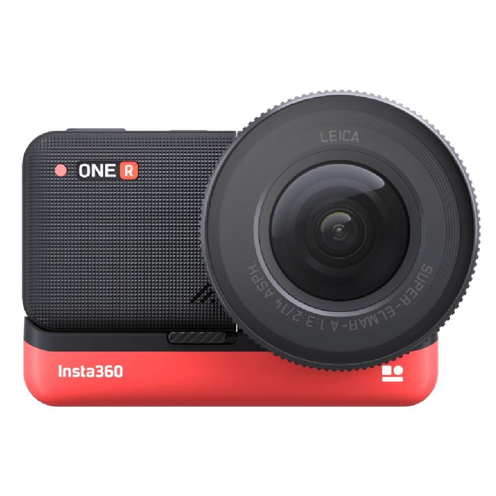 insta360 action cameras black insta360 one r 1 inch digital still image & video action camera   