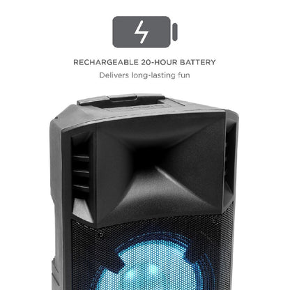 Ion Audio Bluetooth Speakers ION Audio Power Glow 300 Battery Powered Bluetooth Speaker System with Light