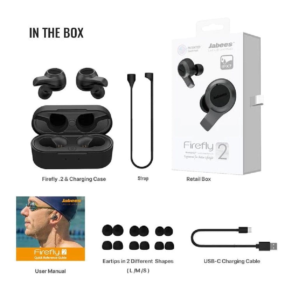 jabees true wireless in-ear headphones jabees firefly 2 waterproof true wireless earbuds