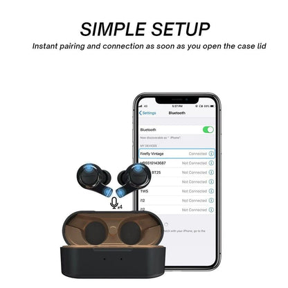 jabees true wireless in-ear headphones jabees firefly vintage true wireless earbuds