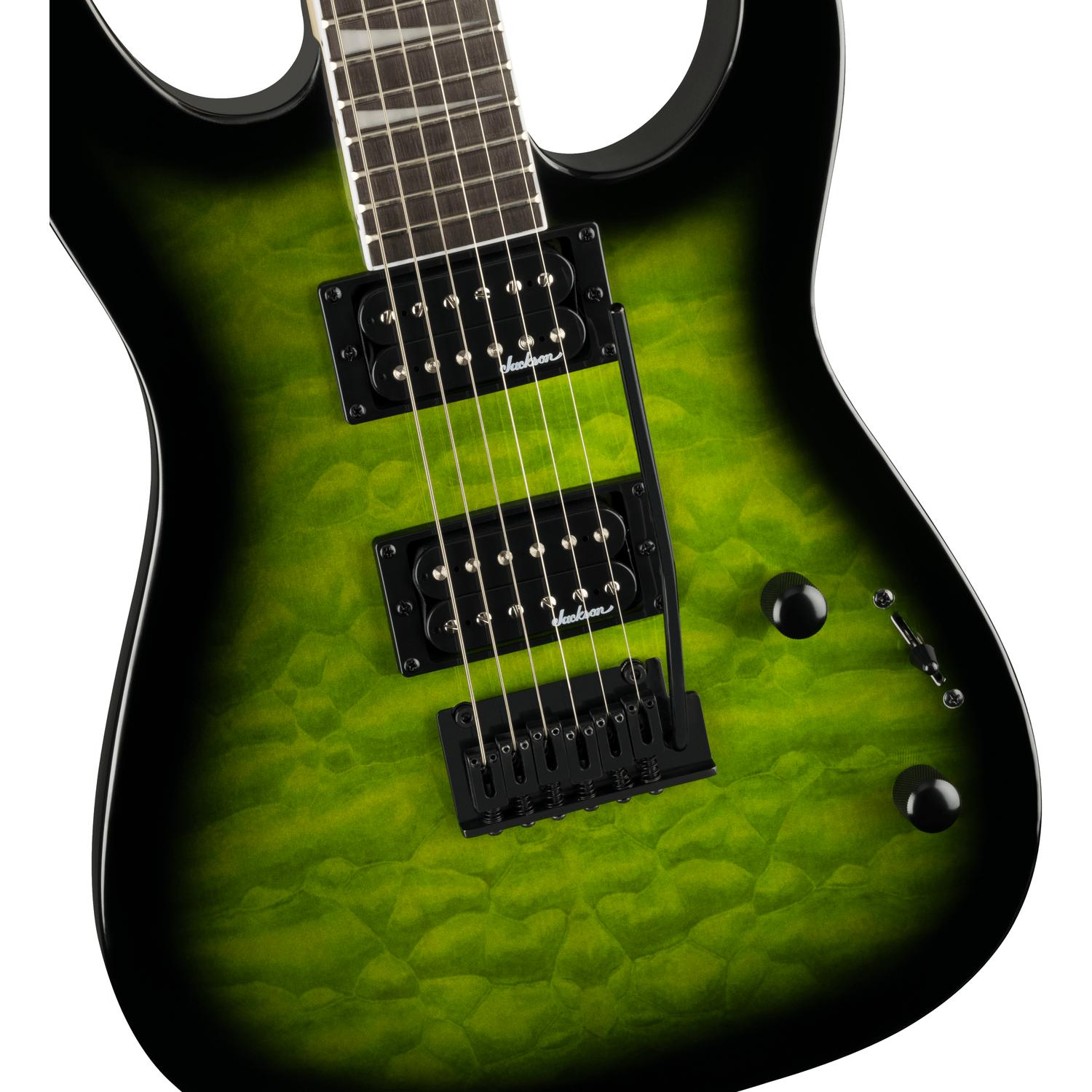 Jackson Electric Guitars Jackson JS20 DKQ 2PT JS Series Dinky 6 String Electric Guitar#color_transparent-green-burst