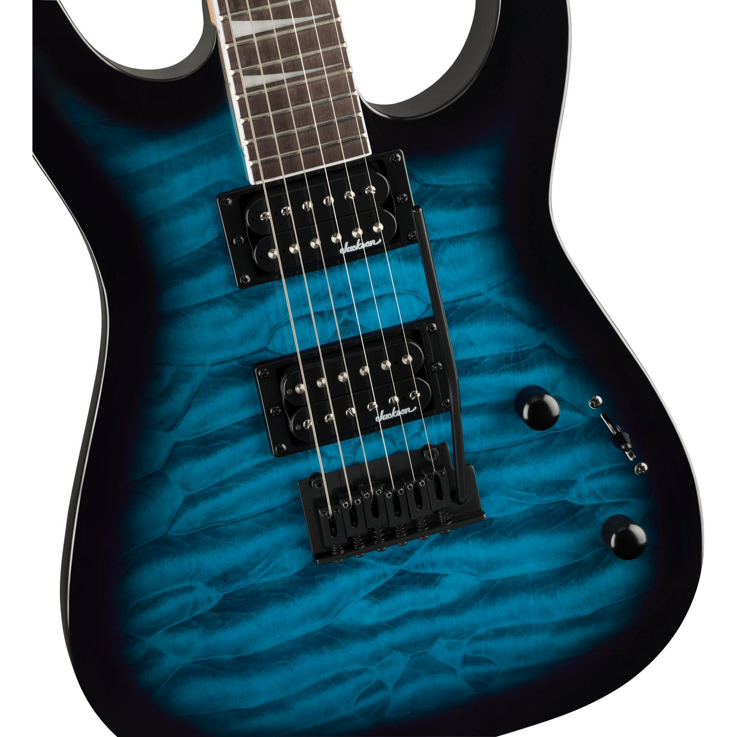 Jackson Electric Guitars Jackson JS20 DKQ 2PT JS Series Dinky 6 String Electric Guitar#color_transparent-blue-burst