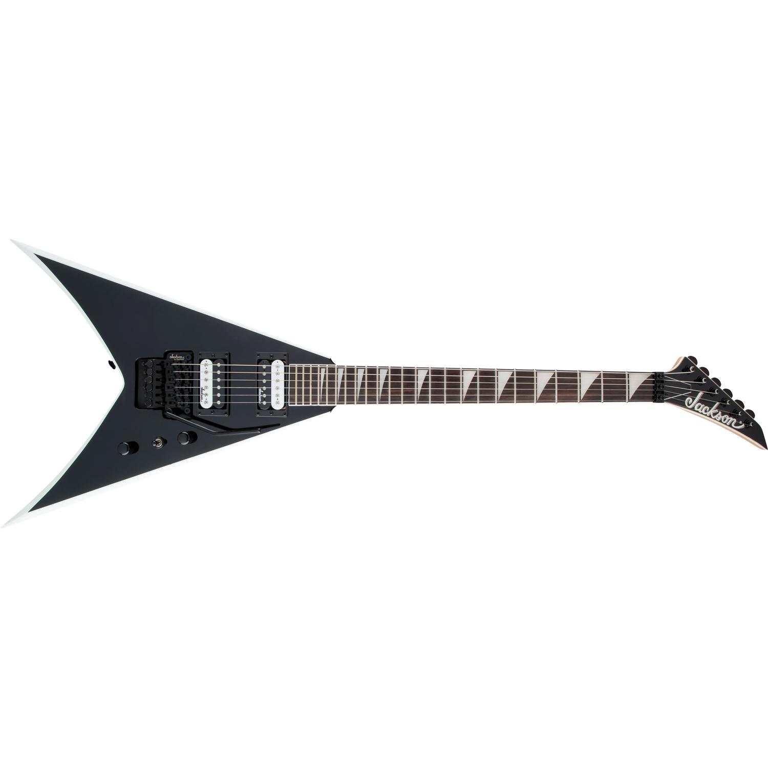 Jackson Electric Guitars Jackson JS32 King V 6 String Electric Guitar - Black with White Bevels