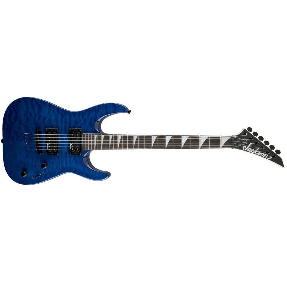 jackson electric guitars jackson js32tq dinky arch top dka electric guitar - transparent blue