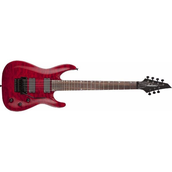 jackson electric guitars slatxmgq3-7 soloist quilt top 7 string electric guitar