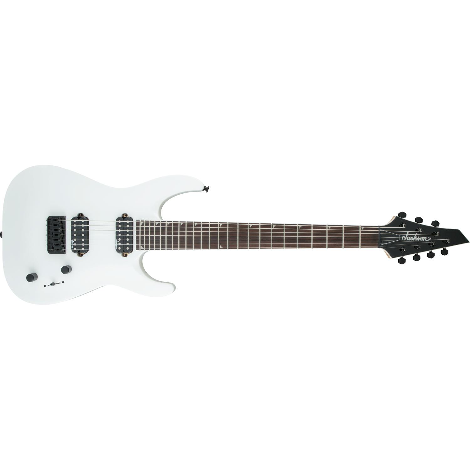 Jackson Electric Guitars Snow White Jackson JS Series Dinky Arch Top JS32-7 DKA HT 7 String Electric Guitar