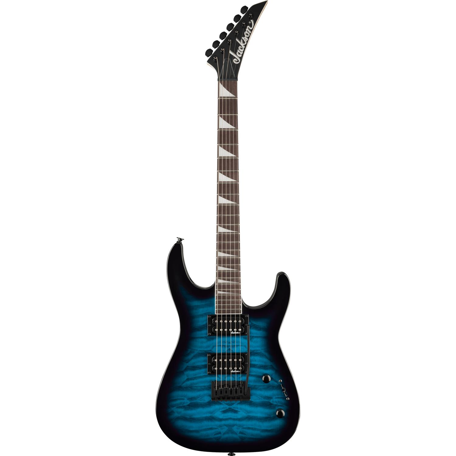 Jackson Electric Guitars Transparent Blue Burst Jackson JS20 DKQ 2PT JS Series Dinky 6 String Electric Guitar#color_transparent-blue-burst