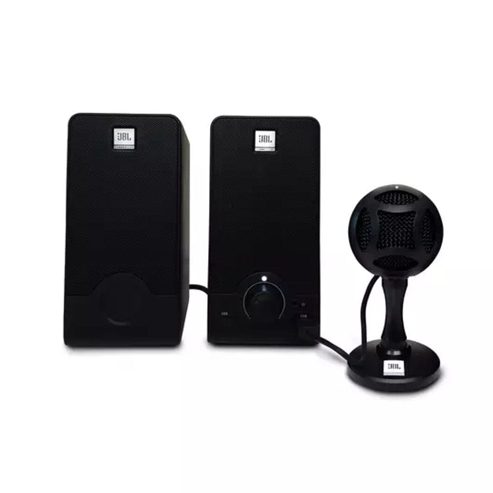 JBL Usb Microphones JBL CSWFH100 USB Powered Speakers and Mini USB Microphone Bundle