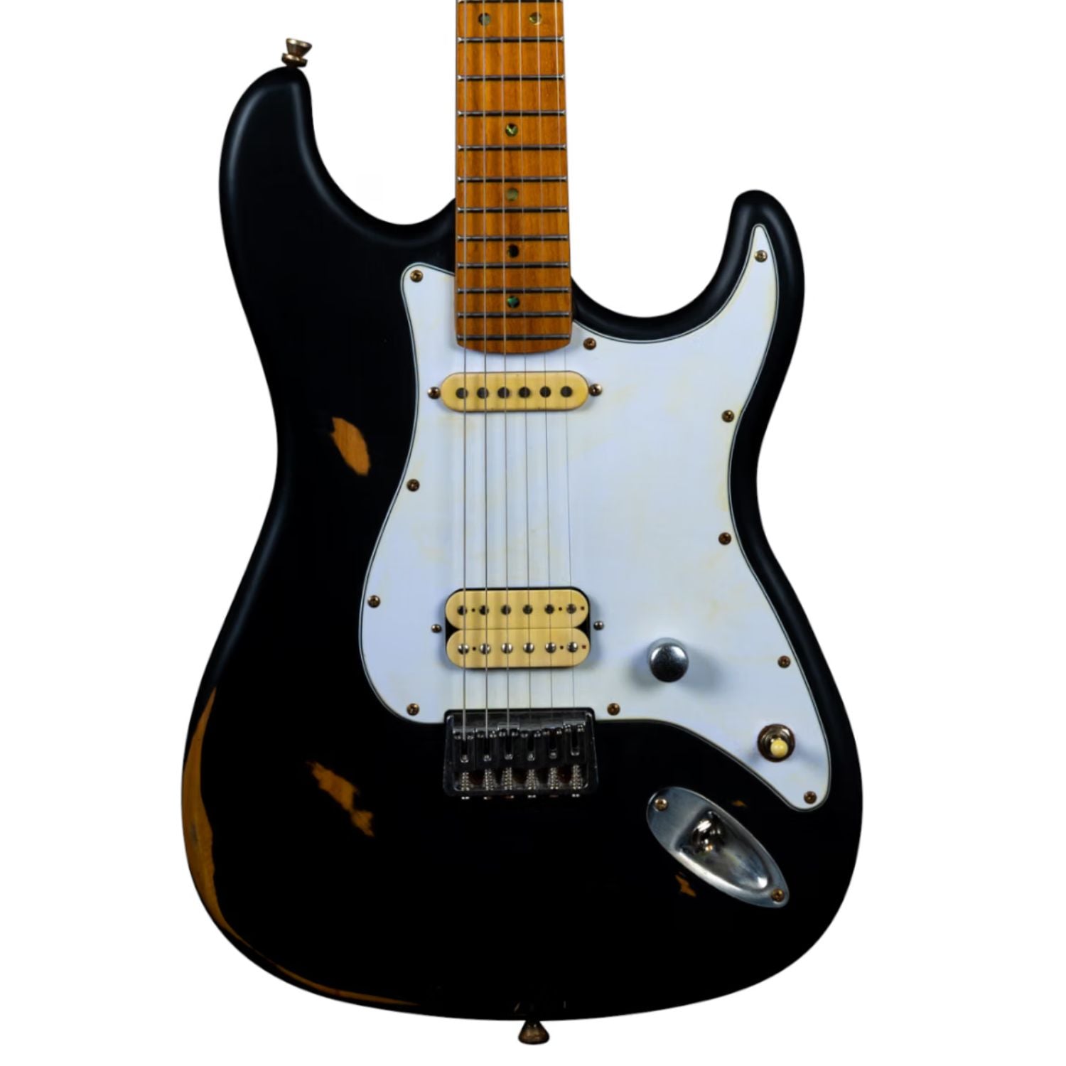 Jet Electric Guitars Black Distressed Jet Relic JS-800 Hot Rod 6 String Electric Guitar 