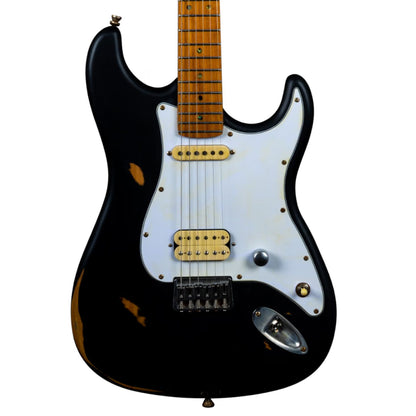 Jet Electric Guitars Black Distressed Jet Relic JS-800 Hot Rod 6 String Electric Guitar 