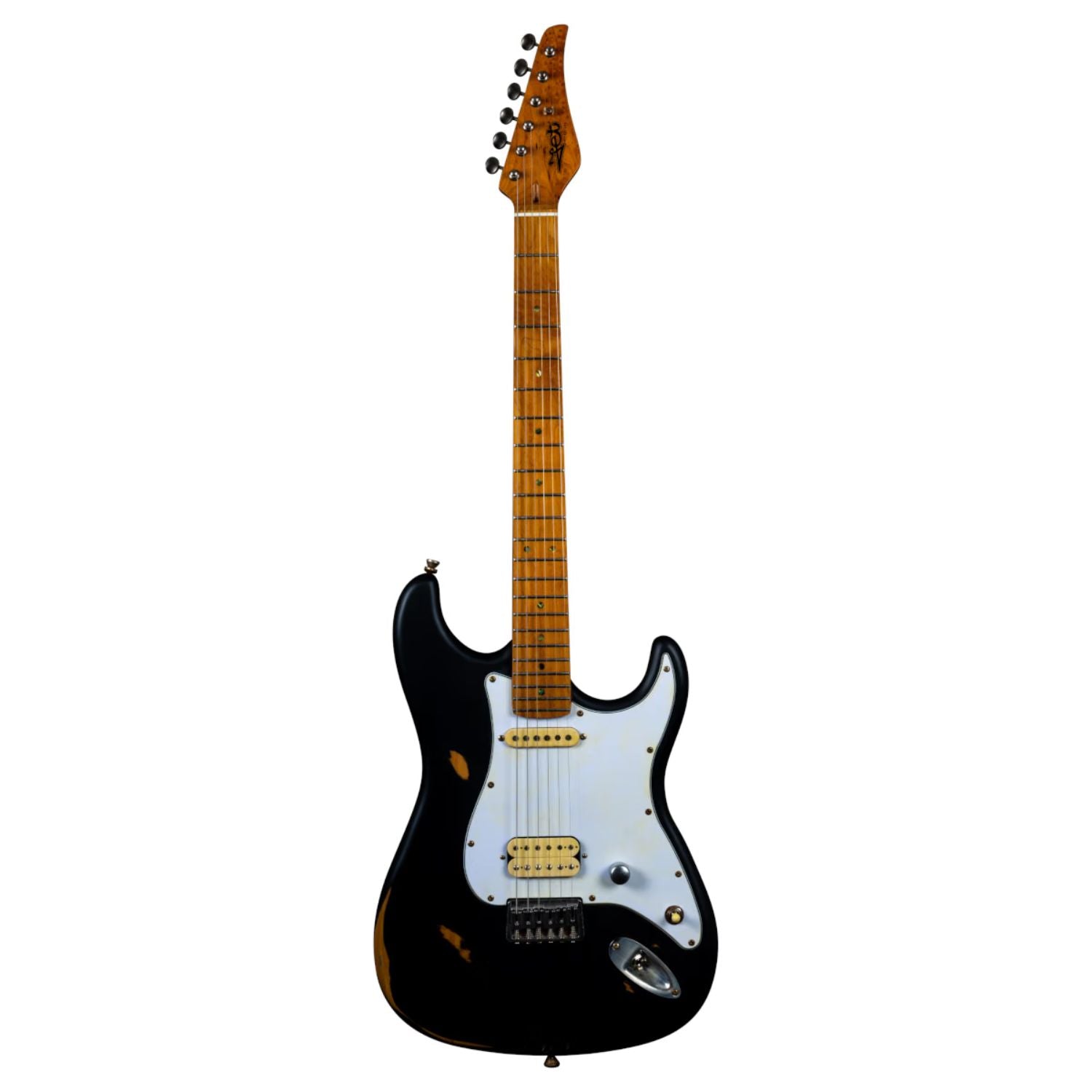 Jet Electric Guitars Black Distressed Jet Relic JS-800 Hot Rod 6 String Electric Guitar 