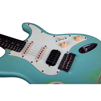 Jet Electric Guitars Sea Foam Green Jet JS-400 Relic 6 String Electric Guitar 