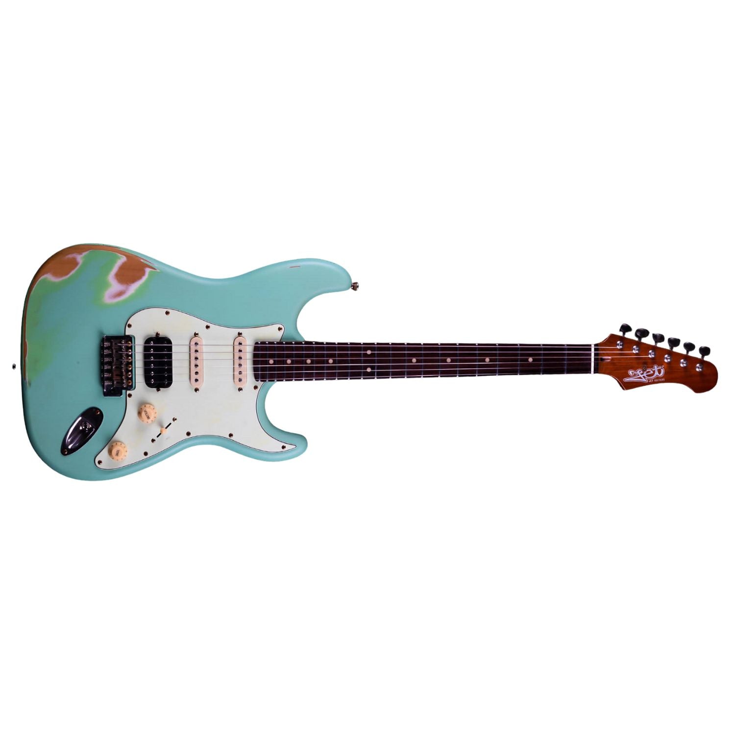 Jet Electric Guitars Sea Foam Green Jet JS-400 Relic 6 String Electric Guitar 
