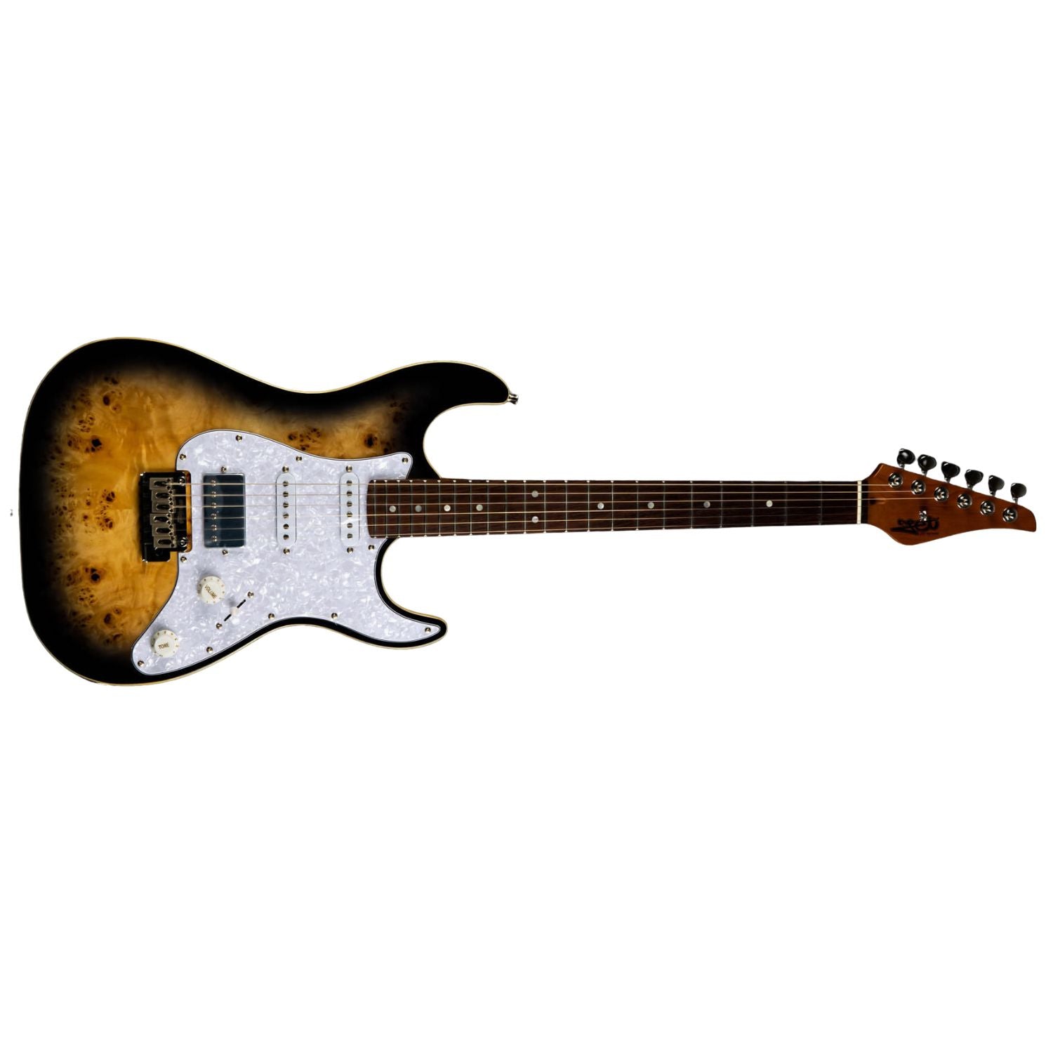 Jet Electric Guitars Transparent Brown Jet JS-450 6 String Electric Guitar 