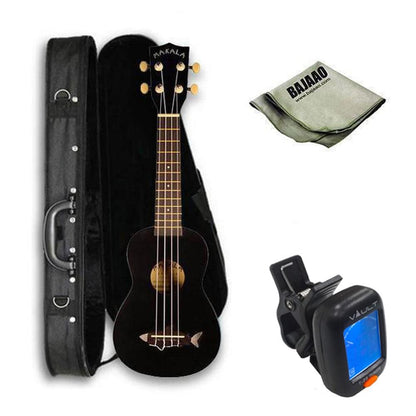 kala soprano ukuleles black kala makala soprano ukulele vintage satin finish deluxe ukulele bundle      