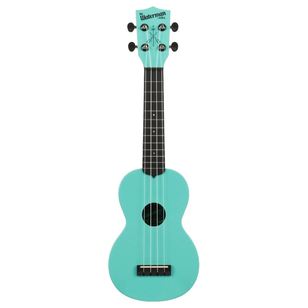 Kala Soprano Ukuleles Kala KA-SWG-BL Glow In The Dark Aqua Matte Waterman Soprano Ukulele