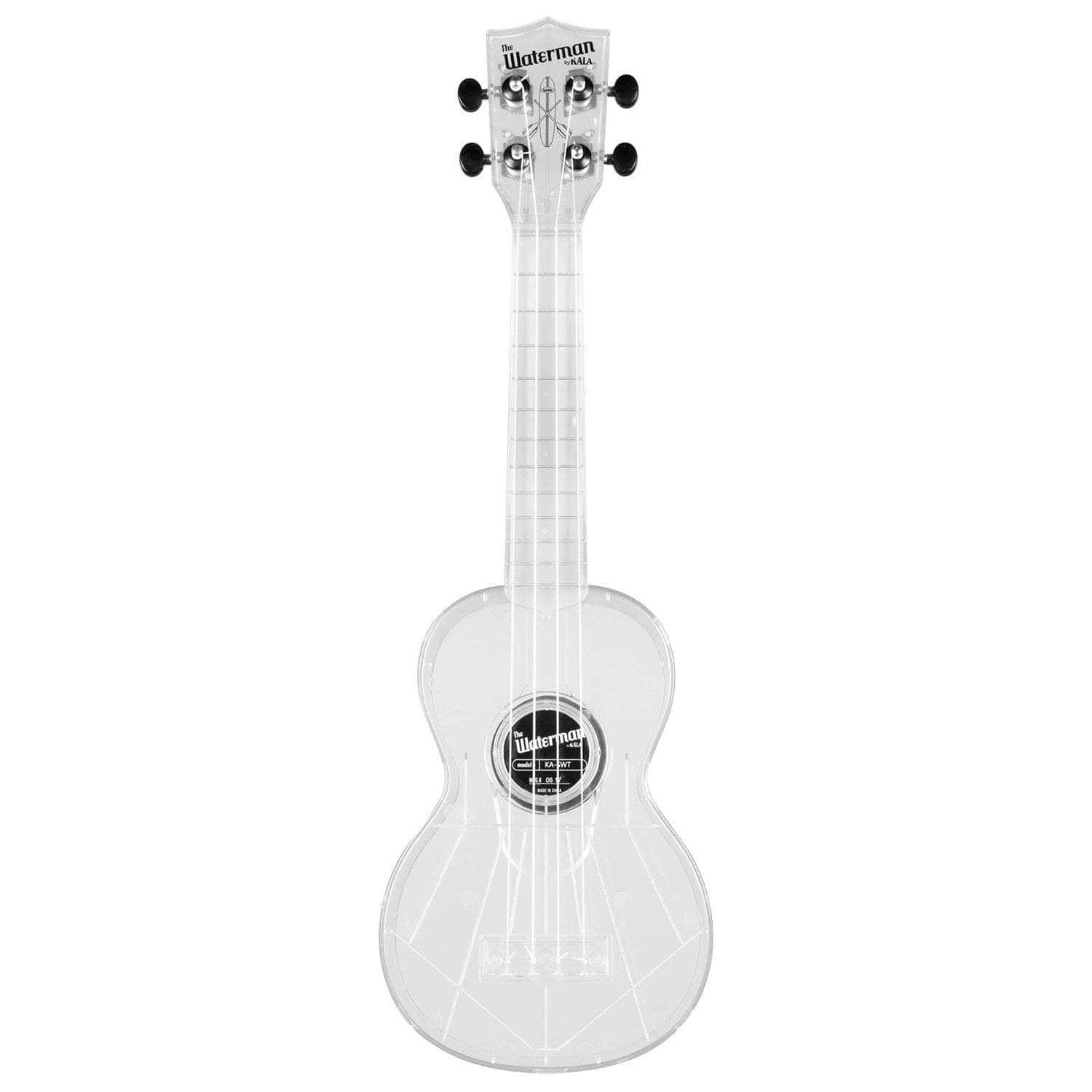 Kala Soprano Ukuleles Kala KA-SWT Transparent Ice Soprano Waterman Ukulele