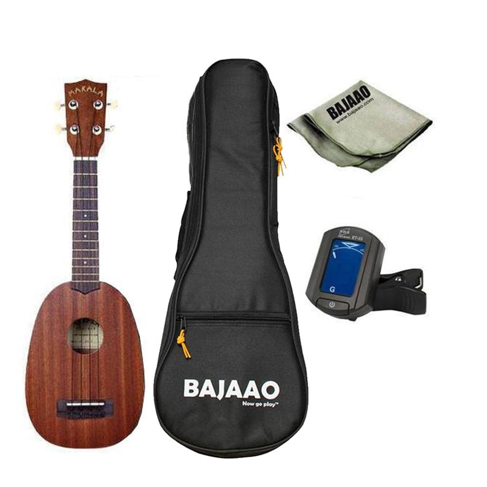 kala soprano ukuleles kala makala mk-p pineapple soprano standard ukulele bundle