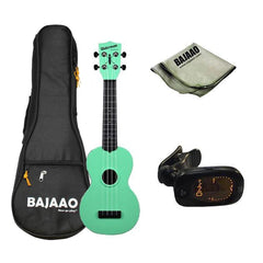 Kala Soprano Ukuleles Kala MK-SWB Makala Waterman Soprano Standard Ukulele - Seafoam Green Bundle