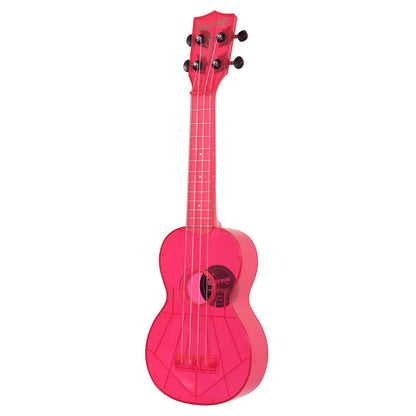 Kala Soprano Ukuleles Kala SWF-PK Soprano Waterman Ukulele - Fluorescent Watermelon Pink