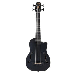 Kala U-Bass Matte Black Kala UBASS-JYMN-BK-FS Black Journeyman Mahogany Acoustic-Electric U-BASS with F-Holes