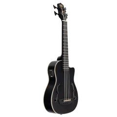 Kala U-Bass Matte Black Kala UBASS-JYMN-BK-FS Black Journeyman Mahogany Acoustic-Electric U-BASS with F-Holes