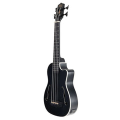 Kala U-Bass Matte Black Kala UBASS-JYMN-BK-FS Black Journeyman Mahogany Acoustic-Electric U-BASS with F-Holes