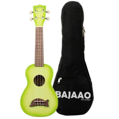 kala ukulele bundles green apple burst kala mk-sd makala soprano ukulele with bajaao ub-s gig bag    