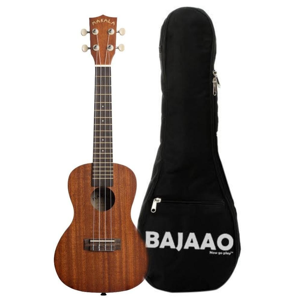 Kala Ukulele Bundles Kala Makala MK-C Concert Ukulele With Bajaao UB-C Gig Bag