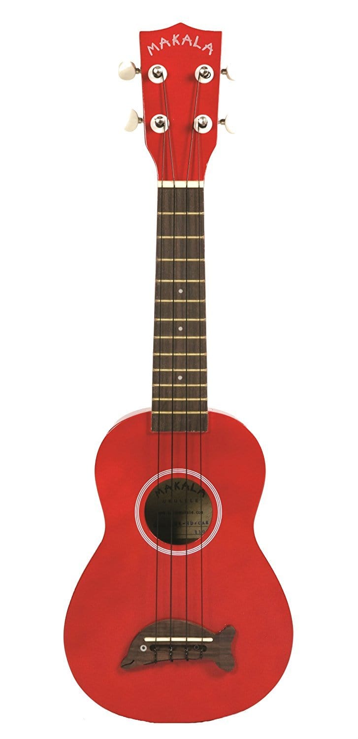 kala ukulele bundles kala mk-sd makala soprano ukulele with bajaao ub-s gig bag    #color_red