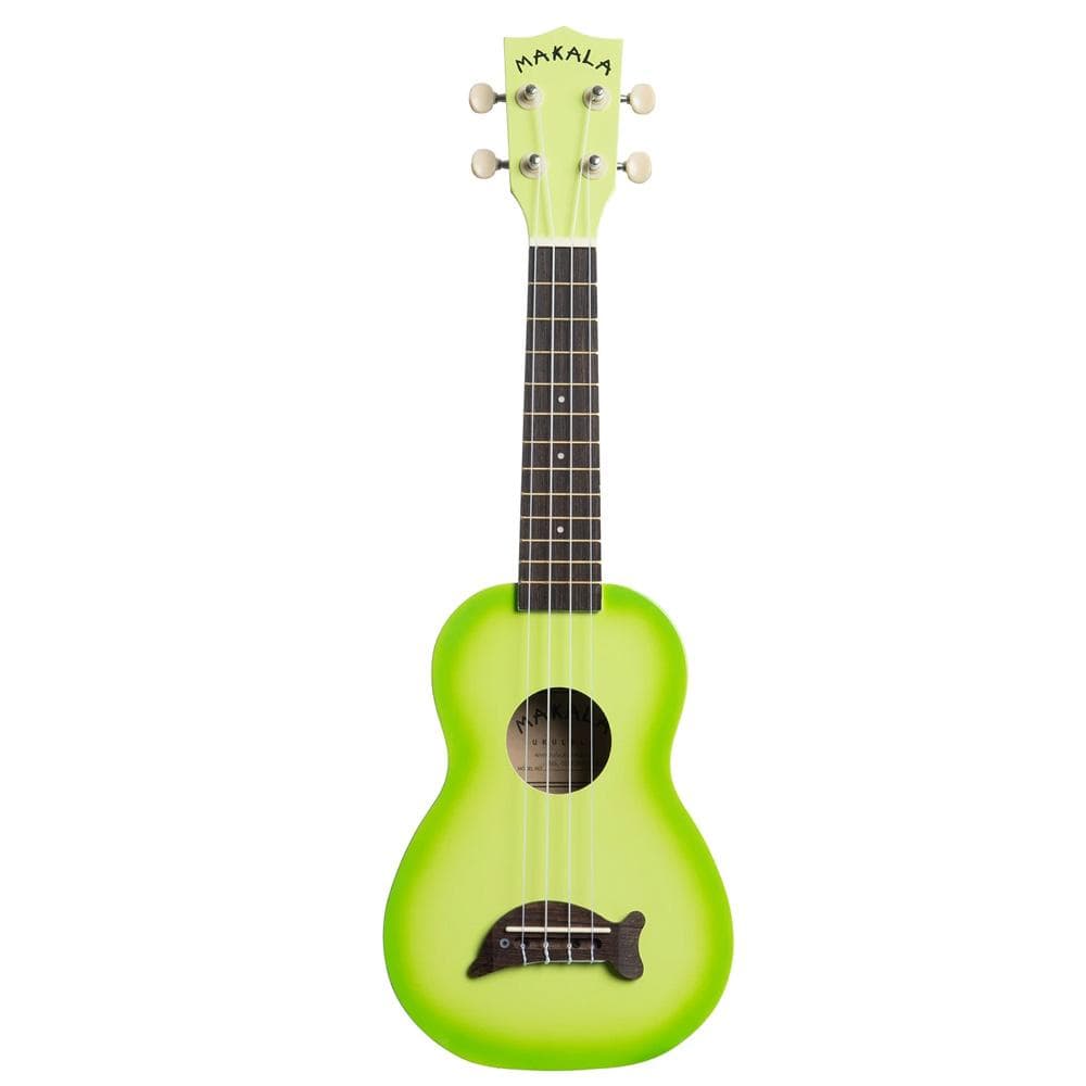 kala ukulele bundles kala mk-sd makala soprano ukulele with bajaao ub-s gig bag    #color_green-burst