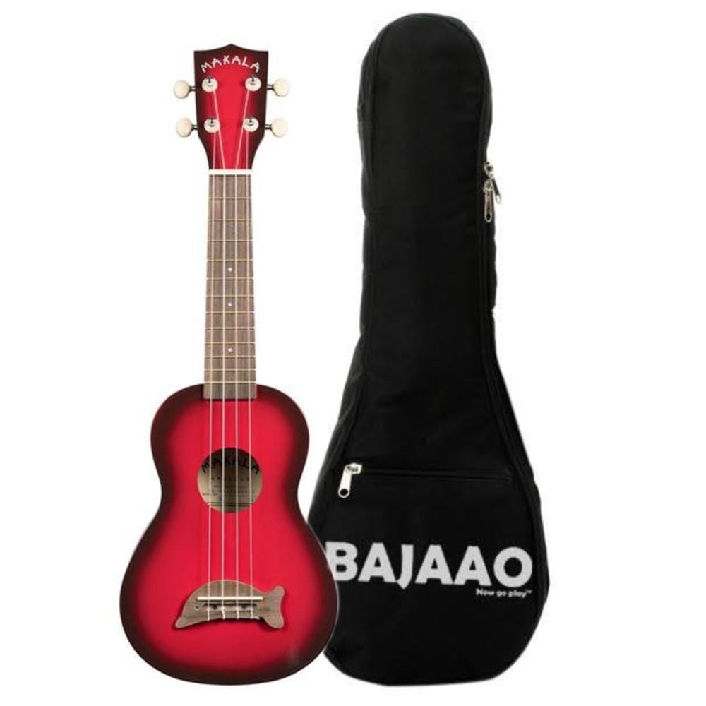 kala ukulele bundles red burst kala mk-sd makala soprano ukulele with bajaao ub-s gig bag    #color_red-burst