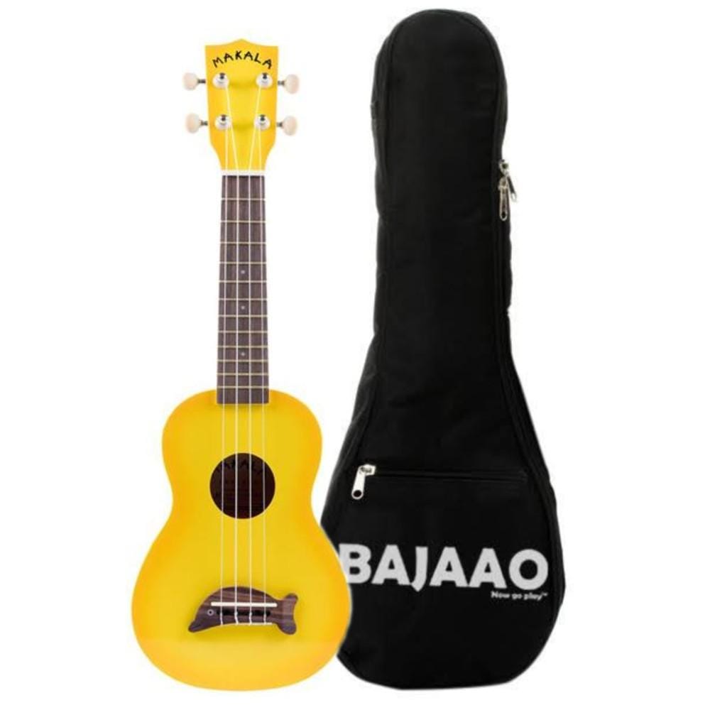 kala ukulele bundles yellow burst kala mk-sd makala soprano ukulele with bajaao ub-s gig bag    #color_yellow-burst