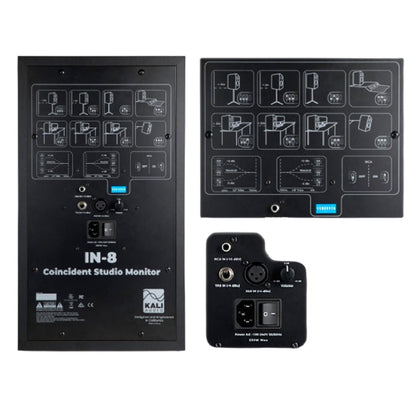kali audio monitor speakers kali audio in-8 8 inch 3 way coincident studio monitor- black - pair