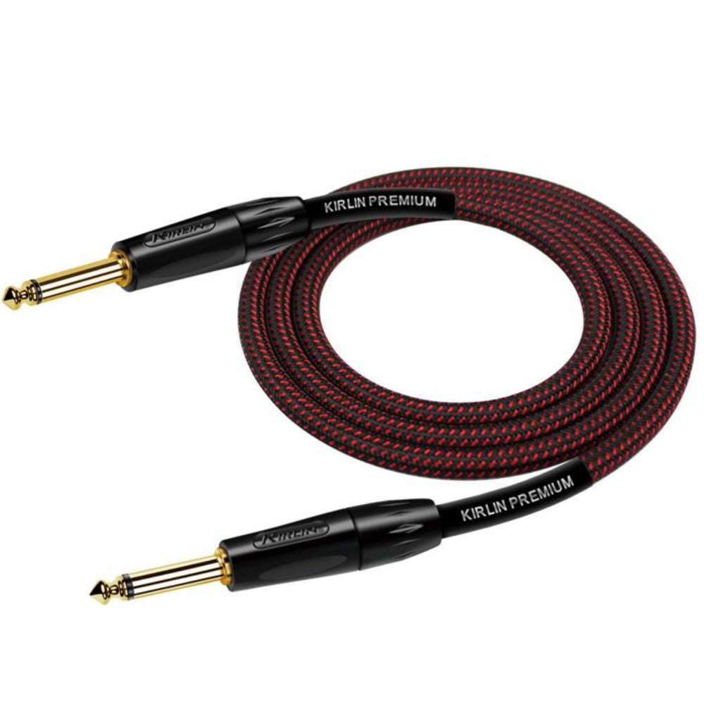 Kirlin Instrument Cables Black and Red Kirlin IWB-201BFG 6M Premium Plus Instrument Cable