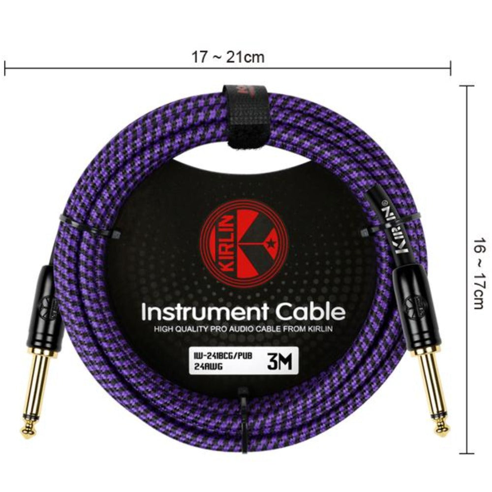 Kirlin Instrument Cables Kirlin IW-241BCG 3M Original Woven Instrument Cable