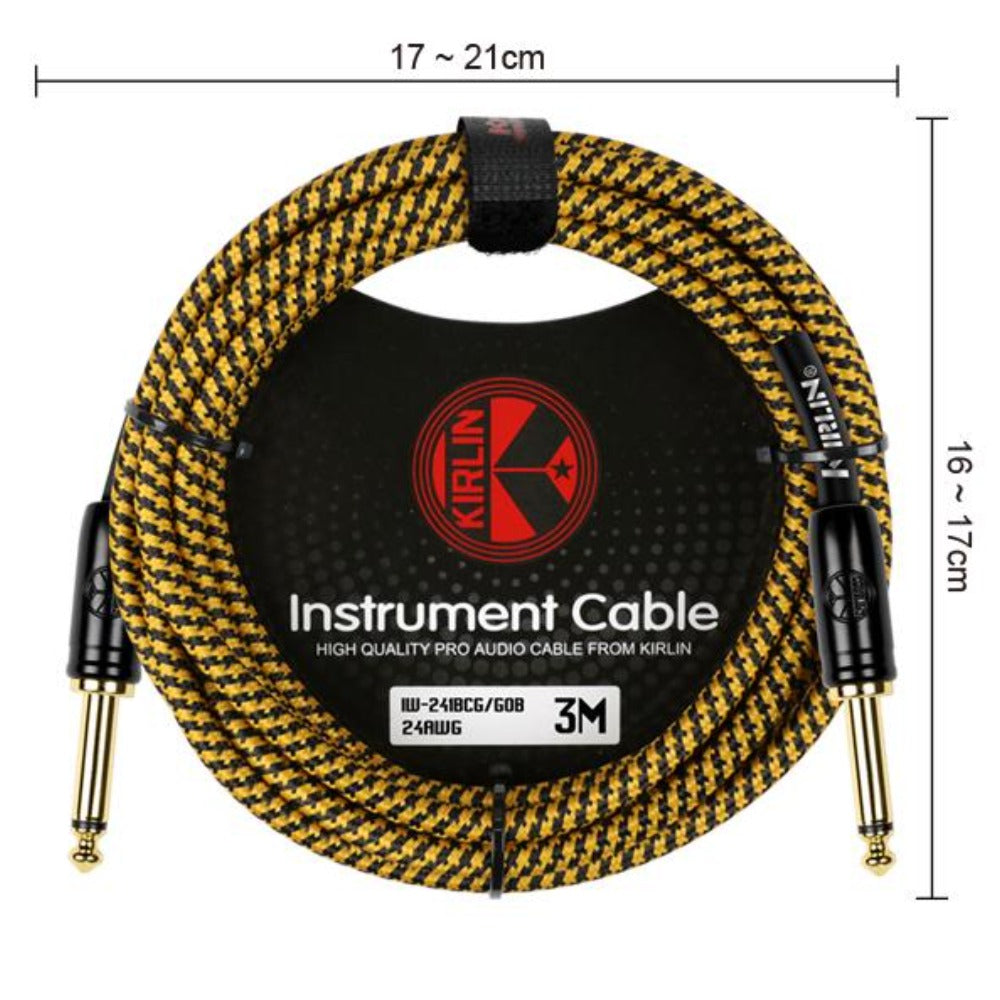Kirlin Instrument Cables Kirlin IW-241BCG 3M Original Woven Instrument Cable