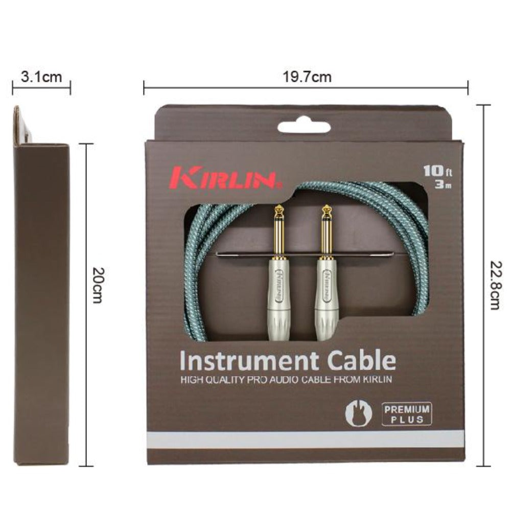 Kirlin Instrument Cables Olive Kirlin IWB-201PFG 6M Premium Plus Instrument Cable